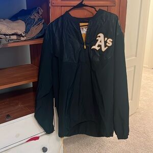 Oakland A’s pullover warm up jacket